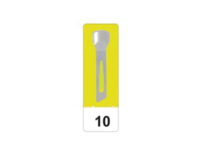 Official GIMA catalogue image for GIMA CARBON STEEL GOUGE BLADES N 10 - sterile, article 22510
