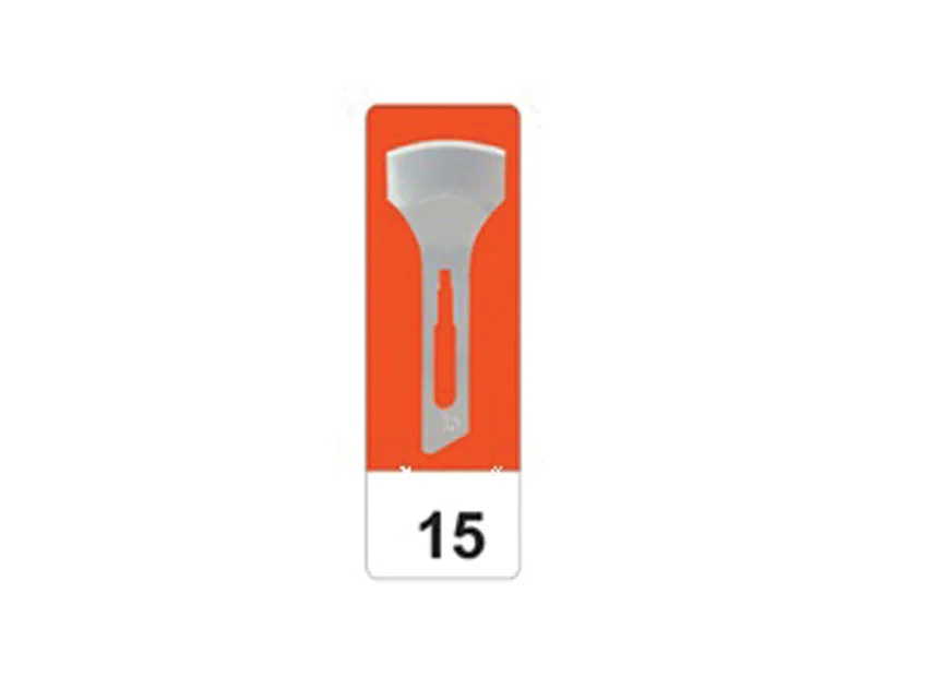 Official GIMA catalogue image for GIMA CARBON STEEL GOUGE BLADES N 15 - sterile, article 22515