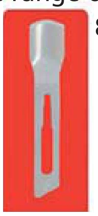 GIMA carbon-steel gouge blade, size 8, shown in the official GIMA catalogue; sales box not pictured.