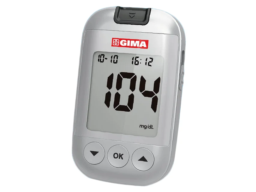 GIMA catalogue image for GIMA GLUCOSE MONITOR mg/dL with lancet device - GB,IT,SE,FI, article 24108