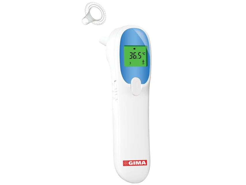 Official GIMA catalogue image for GIMA A202 EAR INFRARED THERMOMETER IT,FR,DE DK,NO,FI,LV,EE,SK,SI,BG,Arabic, article 25593