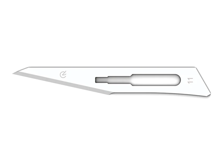Official GIMA catalogue image for GIMA CARBON STEEL BLADES N. 11 - sterile, article 27001