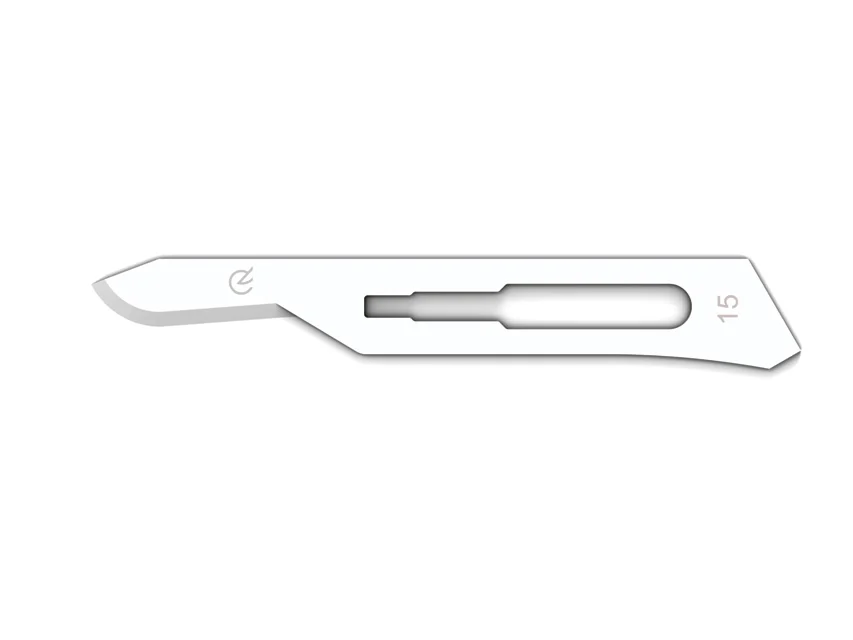 Official GIMA catalogue image for GIMA CARBON STEEL BLADES N. 15 - sterile, article 27003