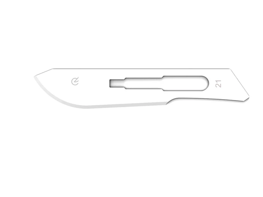 Official GIMA catalogue image for GIMA CARBON STEEL BLADES N. 21 - sterile, article 27005