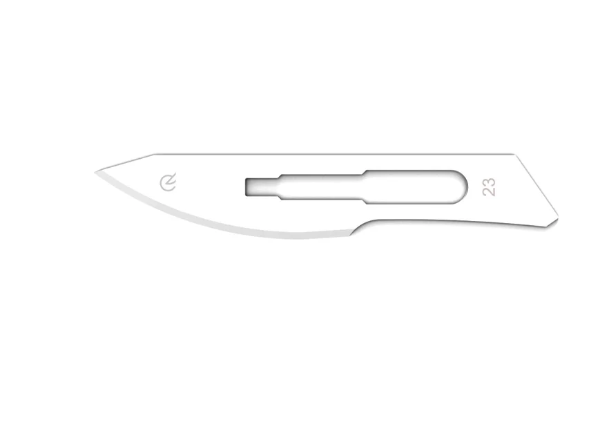 Official GIMA catalogue image for GIMA CARBON STEEL BLADES N. 23 - sterile, article 27007