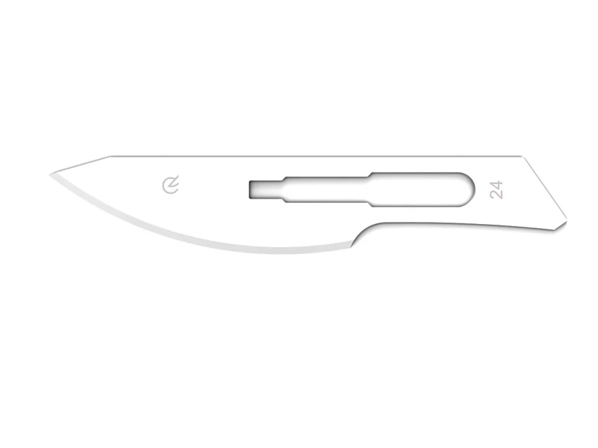 Official GIMA catalogue image for GIMA CARBON STEEL BLADES N. 24 - sterile, article 27008