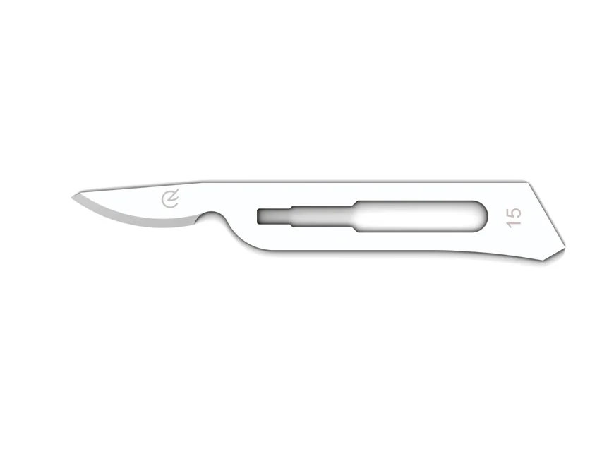 Official GIMA catalogue image for GIMA CARBON STEEL BLADES N. 15c - sterile, article 27009