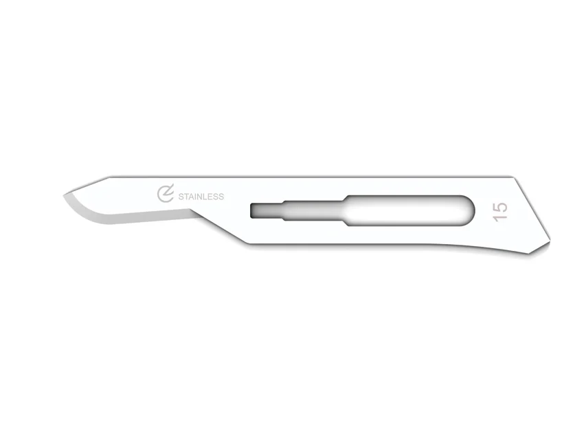 Official GIMA catalogue image for GIMA STAINLESS STEEL BLADES N. 15 - sterile, article 27023
