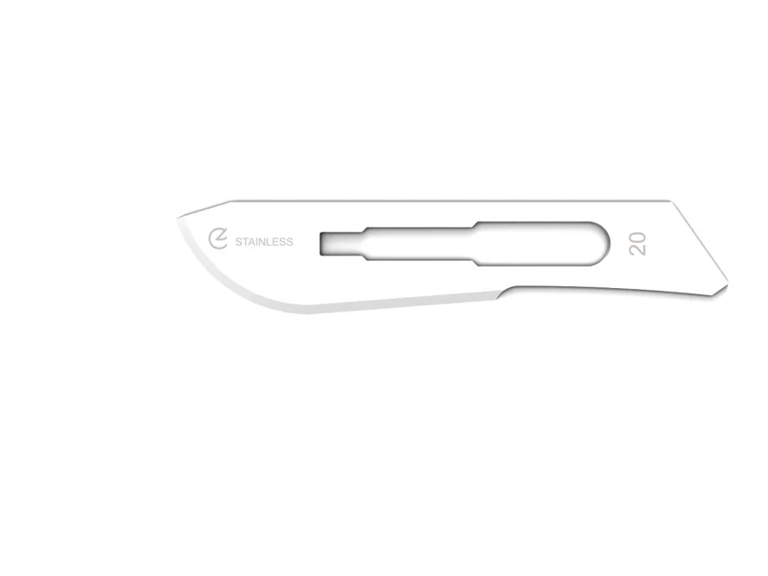 Official GIMA catalogue image for GIMA STAINLESS STEEL BLADES N. 20 - sterile, article 27024