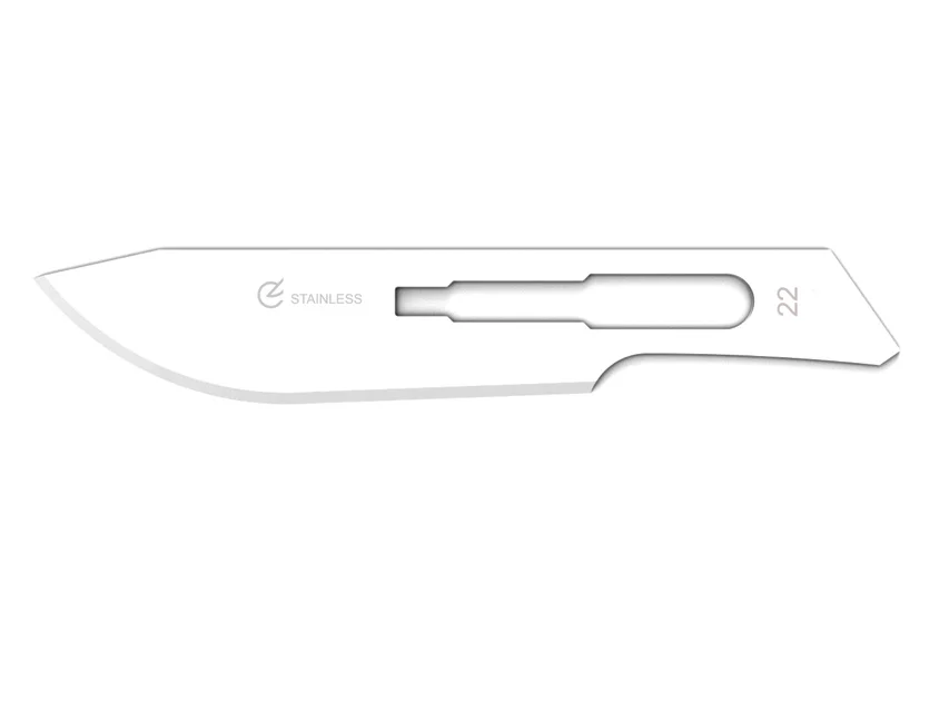 Official GIMA catalogue image for GIMA STAINLESS STEEL BLADES N. 22 - sterile, article 27026
