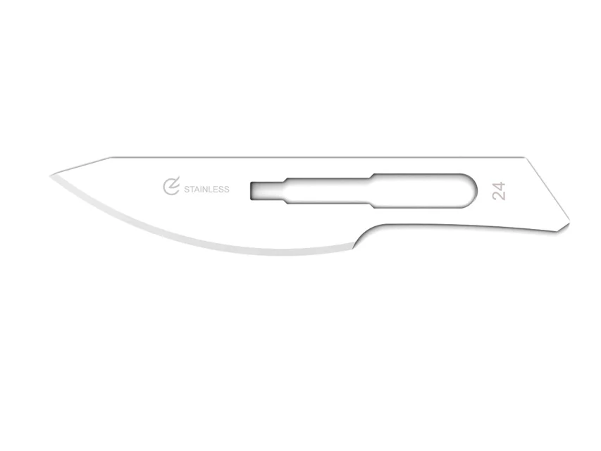 Official GIMA catalogue image for GIMA STAINLESS STEEL BLADES N. 24 - sterile, article 27028