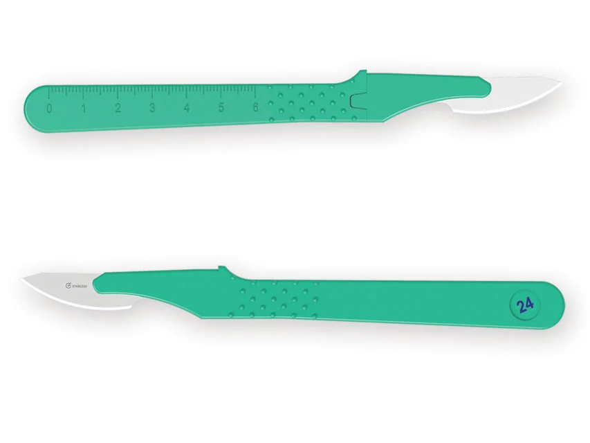 Official GIMA catalogue image for GIMA DISPOSABLE SCALPELS N. 24 - sterile, article 27048