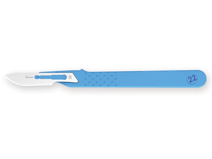 Official GIMA catalogue image for GIMA STD DISPOSABLE SCALPELS N. 22 - sterile, article 27066