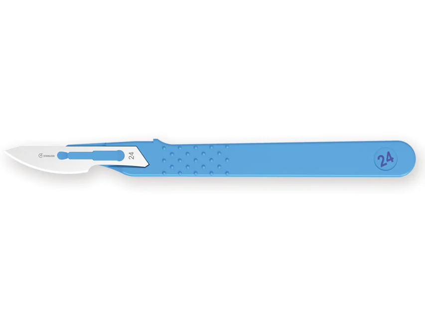 Official GIMA catalogue image for GIMA STD DISPOSABLE SCALPELS N. 24 - sterile, article 27068