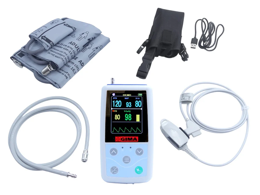 Official GIMA catalogue image for GIMA 24 HOURS ABPM + PULSE RATE + SpO2 MONITOR, article 35111