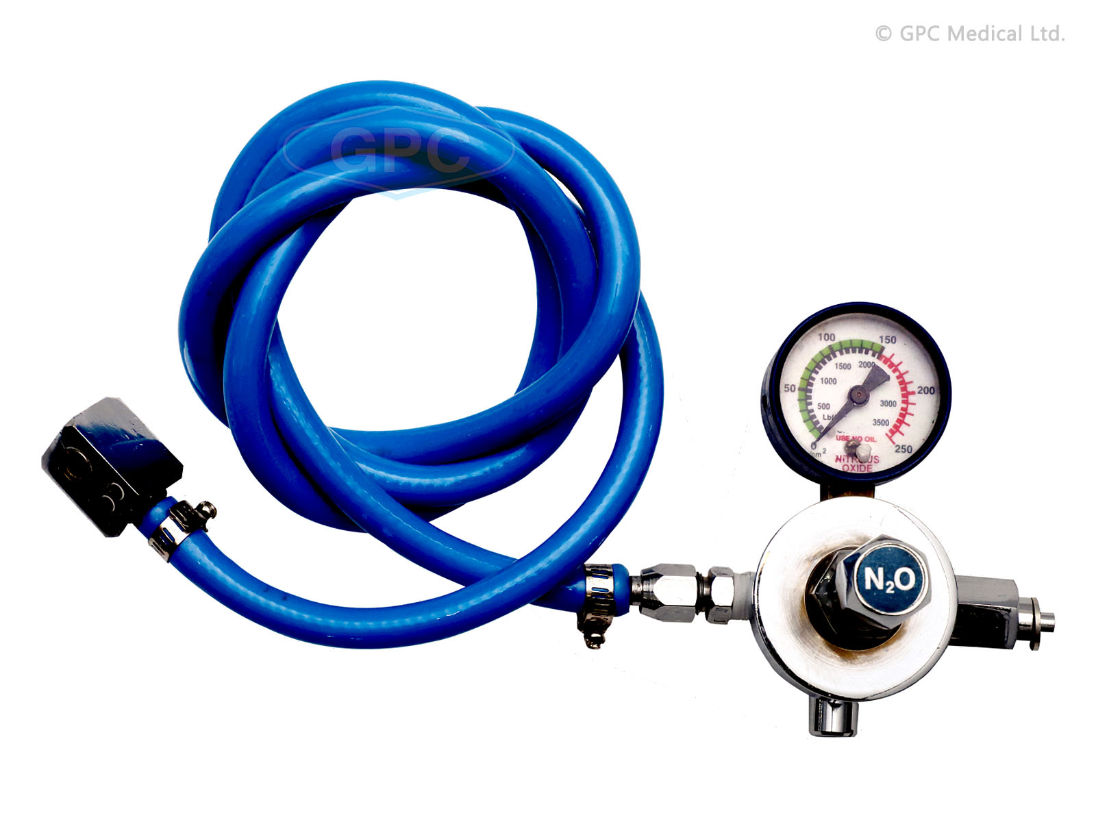 GPC Medical Regulator Single Stage Singe Gauge with Pin Index Valve AN618