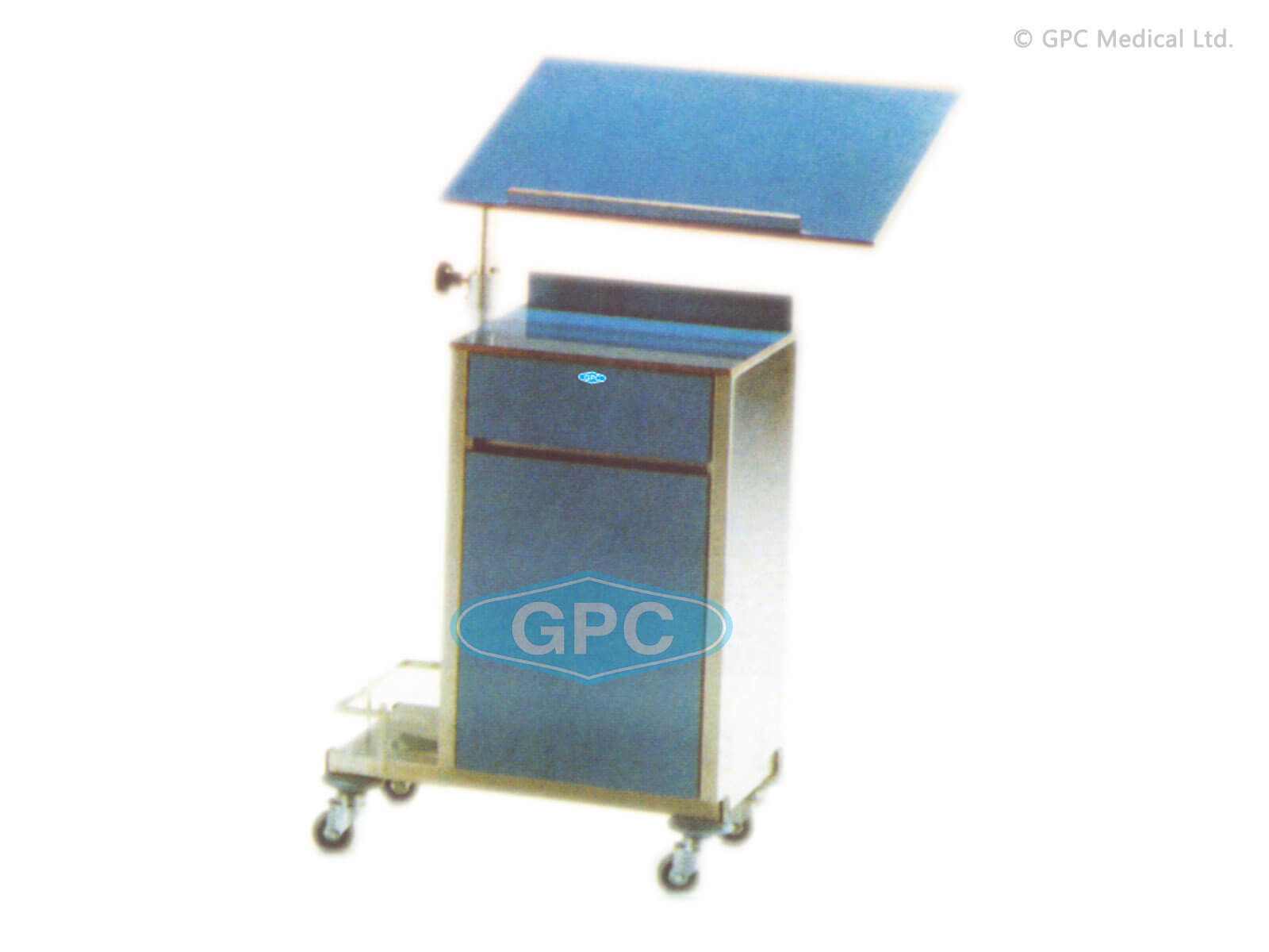 GPC Medical Bedside Locker with Overbed Table GHF36.08