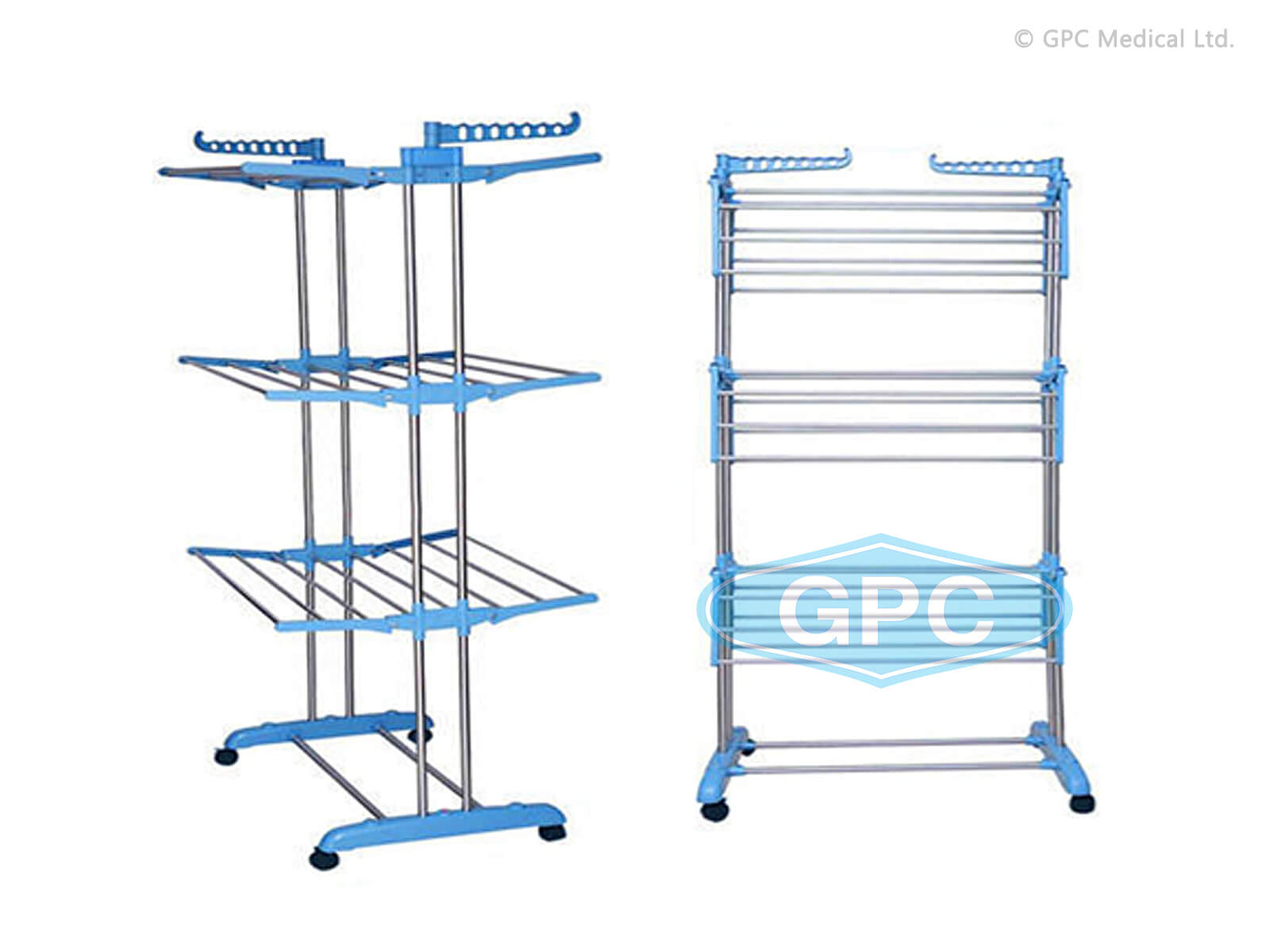 GPC Medical Linen Drying Trolley - Stainless Steel GHF88.06