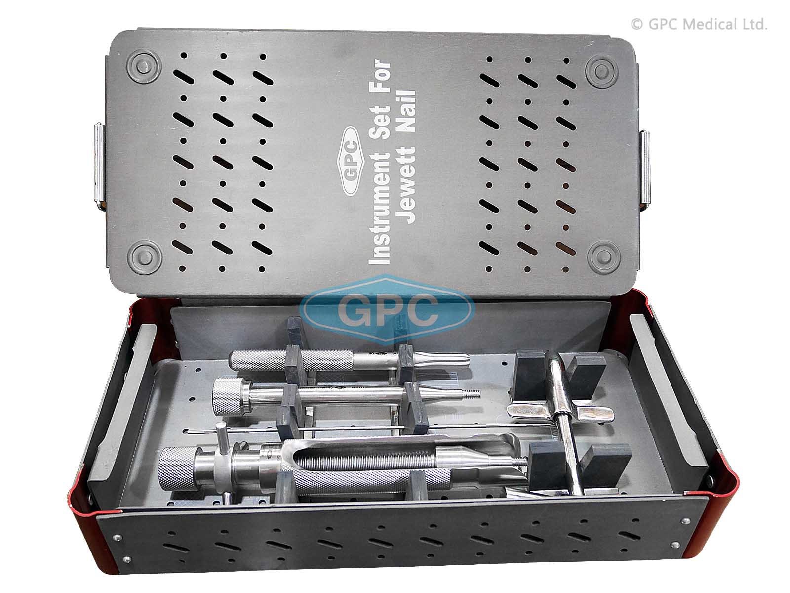 GPC Medical Instrument Set for Jewett Nail Plate with Aluminium Box JNIS1502
