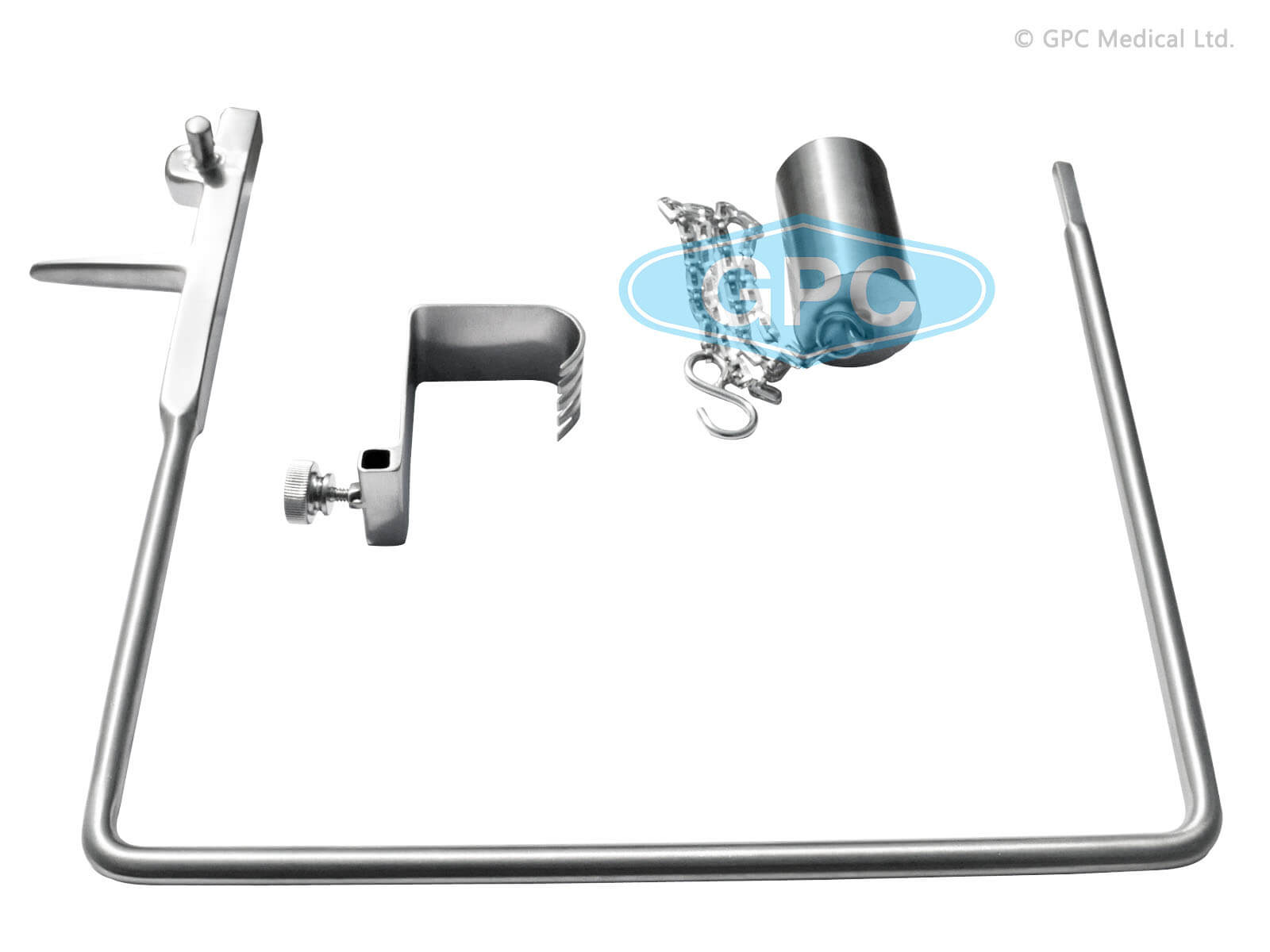 GPC Medical Charnley Hip Retractor with weight & Chain REH1036