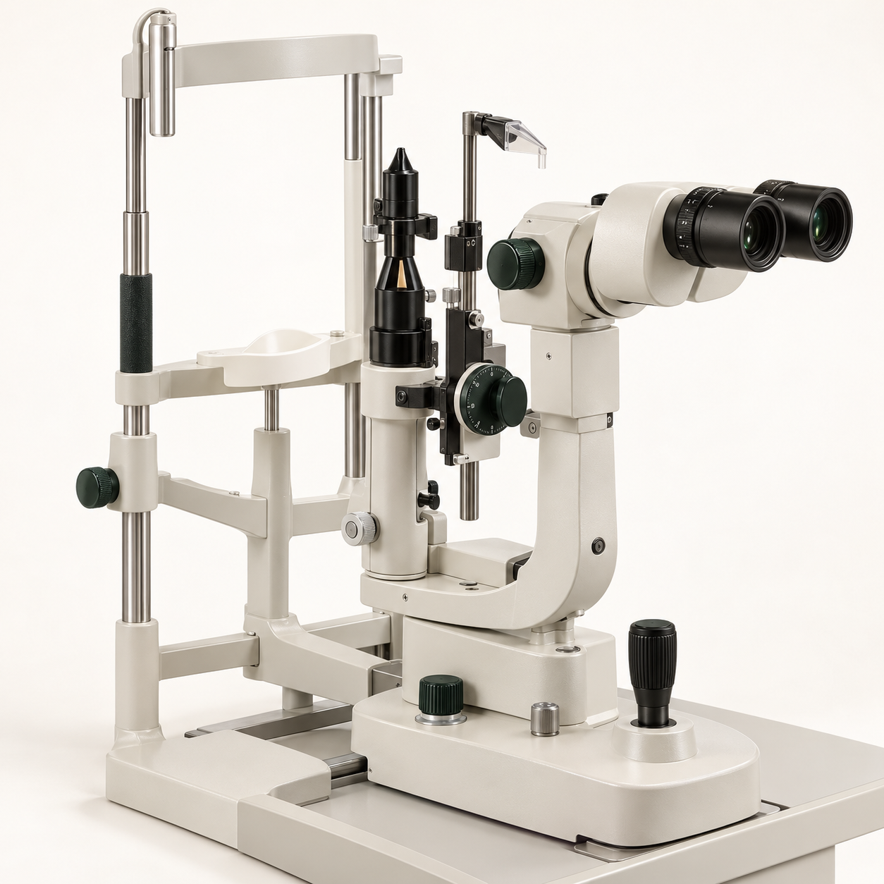 Slit-lamp-mounted ophthalmic applanation tonometer accessory with prism holder
