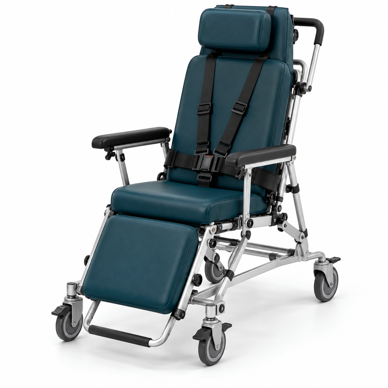 Human Care Barton H-250 Convertible Chair shown as an unbranded clinical patient transport device