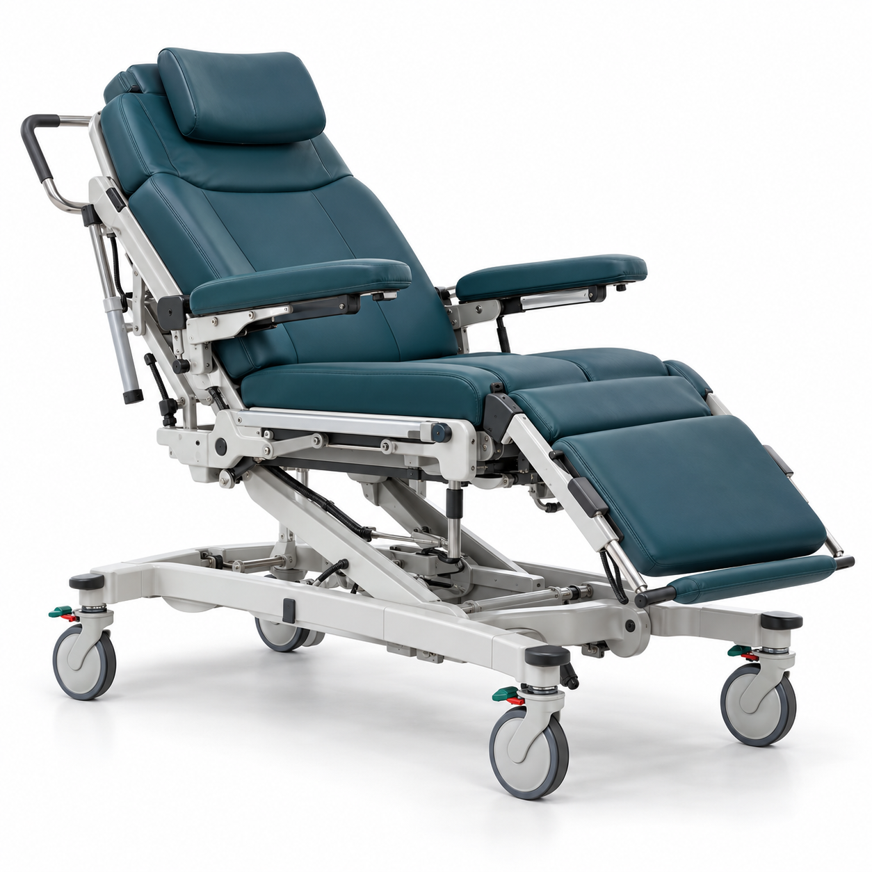 Human Care Barton I-400X Convertible Chair shown as an unbranded clinical patient transport device