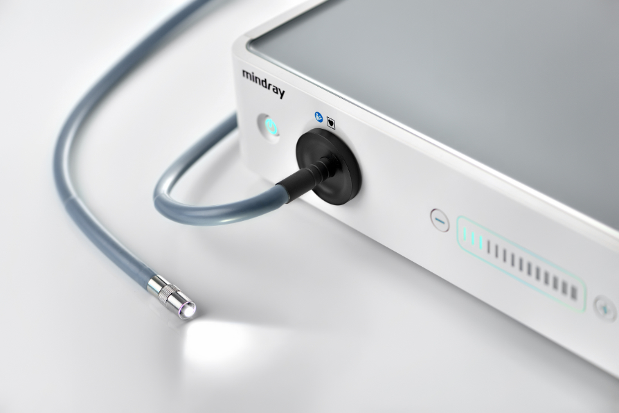 Mindray HB200L LED endoscopy light source, manufacturer component reference; supplied accessories to specify