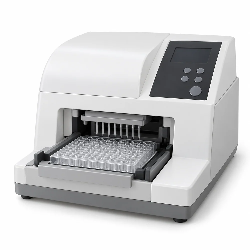 Clinical laboratory microplate washer