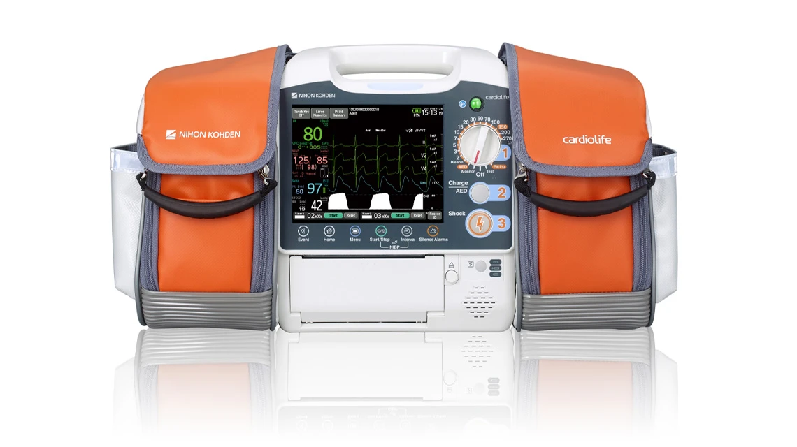 Nihon Kohden cardiolife EMS EMS-1052 portable defibrillator
