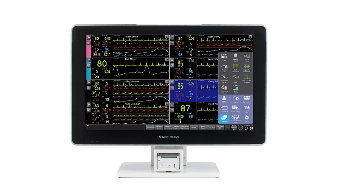Nihon Kohden CNS-2101 central monitor display
