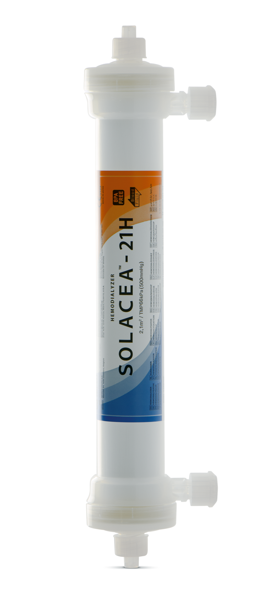 nipro manufacturer product photograph of Nipro SOLACEA Asymmetric Triacetate Dialyzer