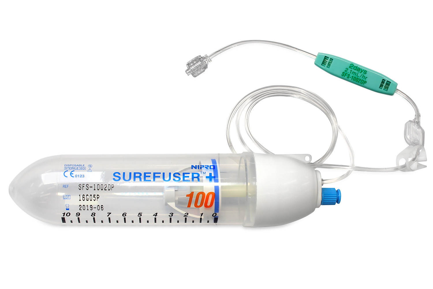 nipro manufacturer product photograph of Nipro Surefuser+ Elastomeric Infusion Pump