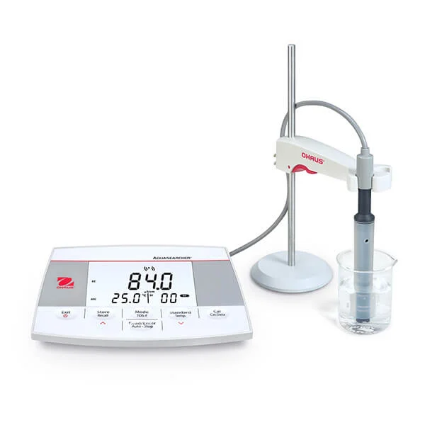 Official OHAUS product-family image for AQUASEARCHER™ AB23EC Bench Meter