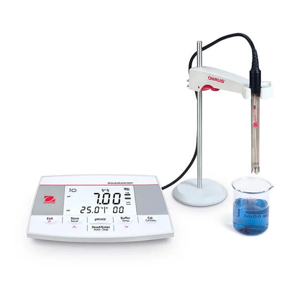 Official OHAUS product-family image for AQUASEARCHER™ AB23PH Bench Meter