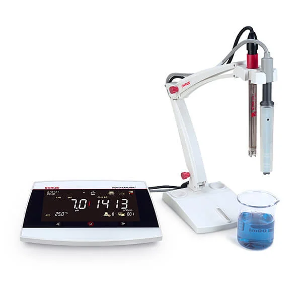 Official OHAUS product-family image for AQUASEARCHER™ AB33M1 Bench Meter