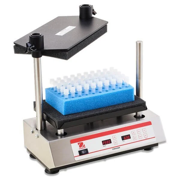 Official OHAUS product-family image for Multi-Tube Vortex Mixers