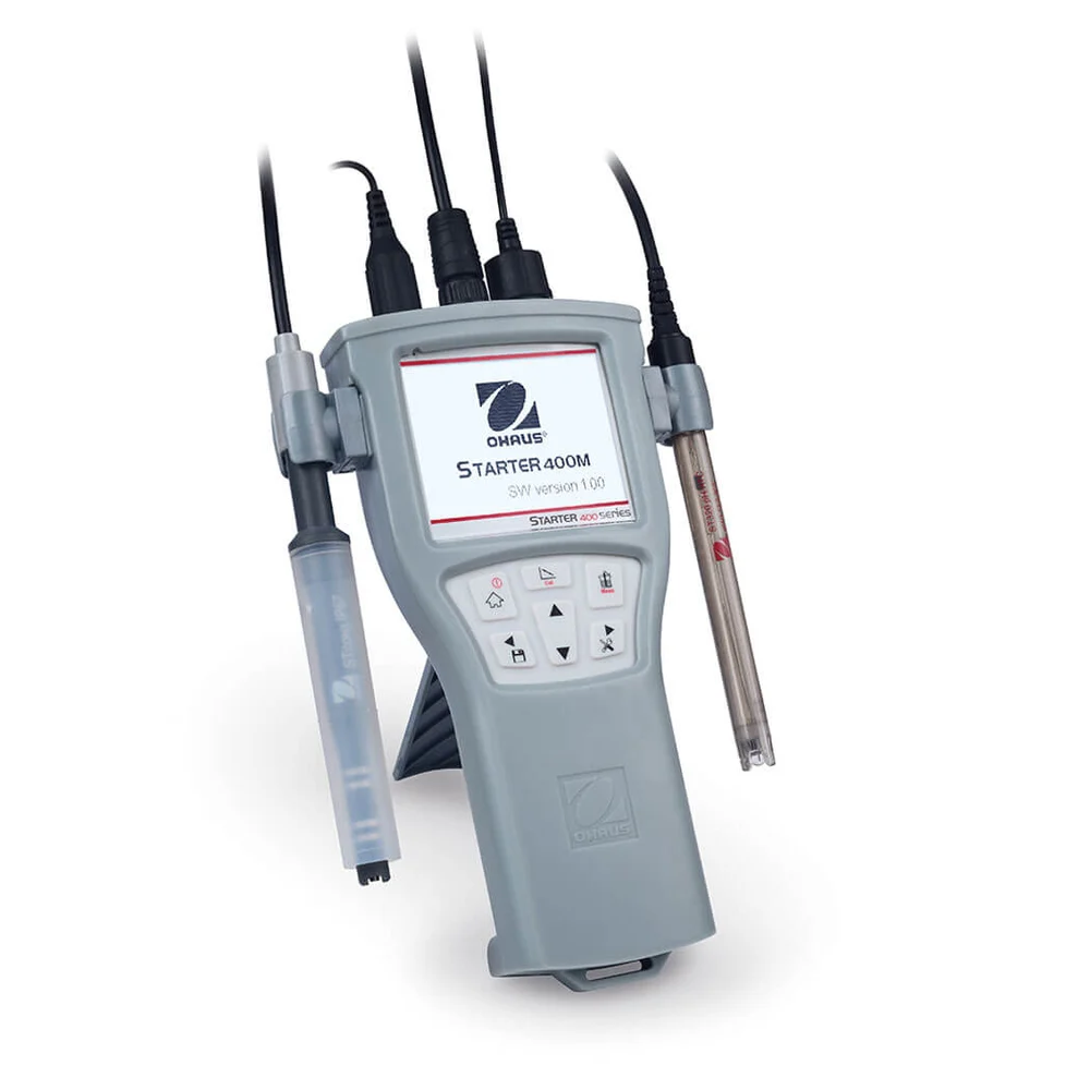 Official OHAUS product-family image for Starter 400M pH & Conductivity Portable