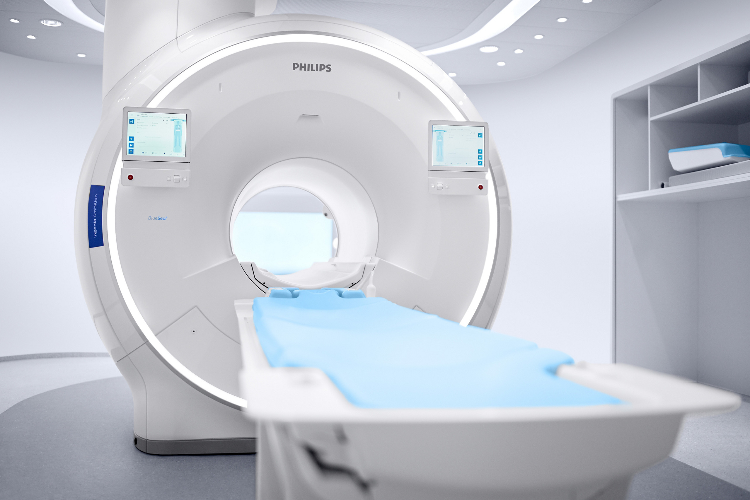 Philips Ingenia Ambition X 1.5T MRI scanner with BlueSeal magnet, official Philips product image