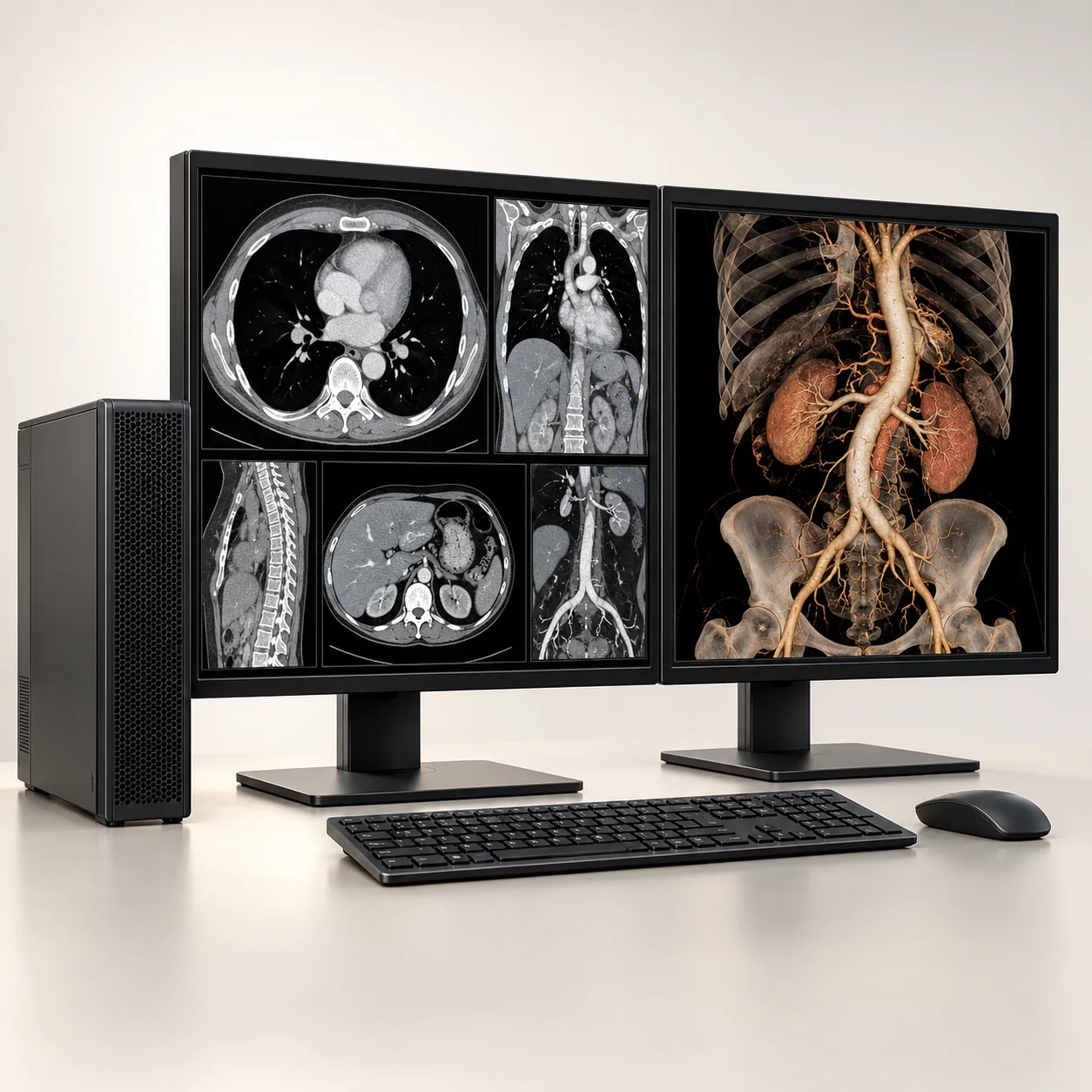 CT image viewing and analysis workstation software product image