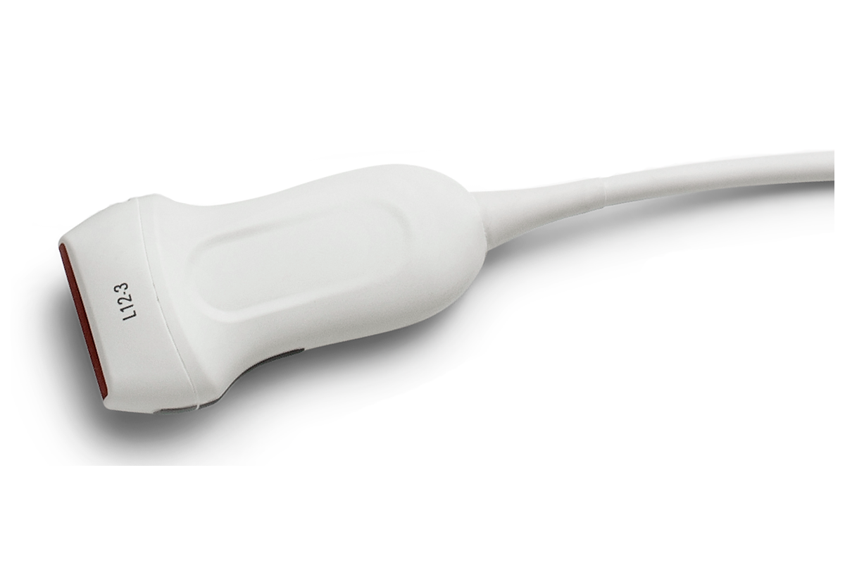 Philips L12-3 linear ultrasound transducer with cable and connector, official manufacturer product image