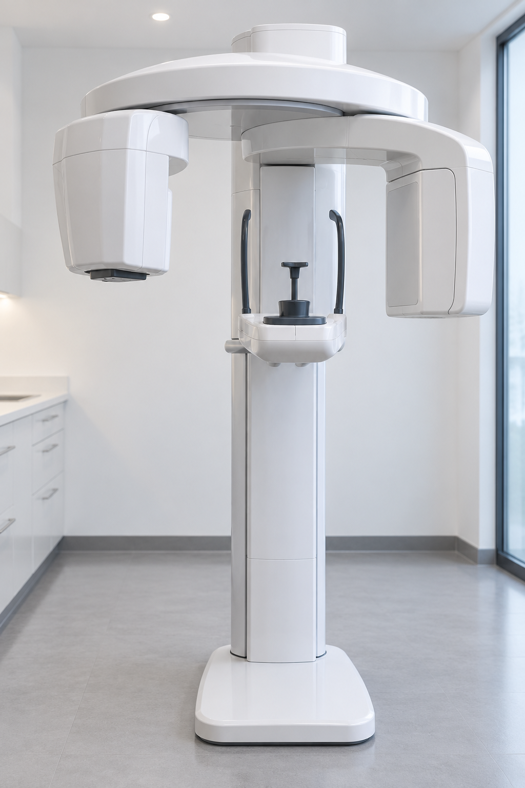 Generic panoramic dental X-ray system in a dental imaging room