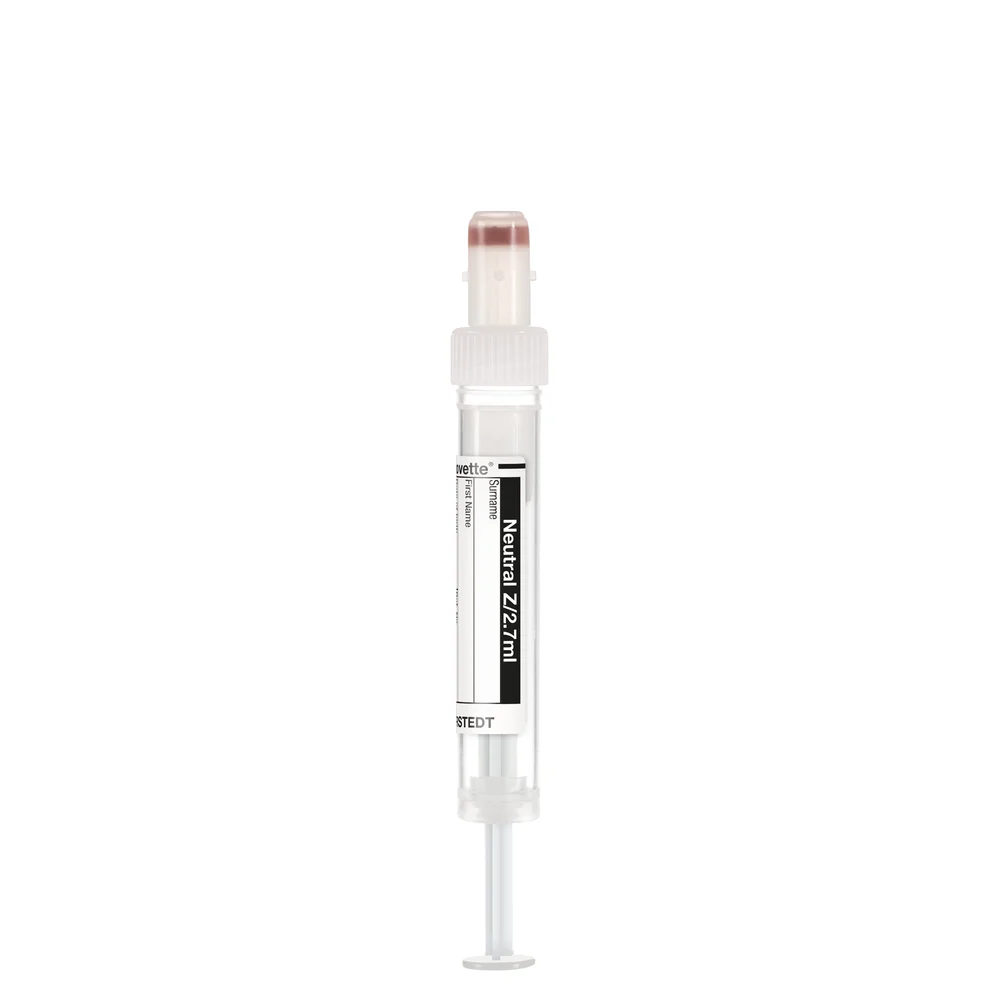 S-Monovette® neutral Z, 2.7 ml, cap white, (LxØ): 66 x 11 mm, with paper label
