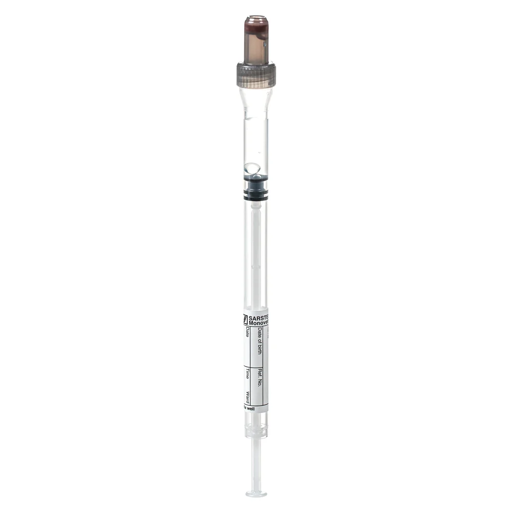 S-Sedivette®, Citrate, 4NC, 3.5 ml, cap black, (LxØ): 130 x 8 mm, with paper label