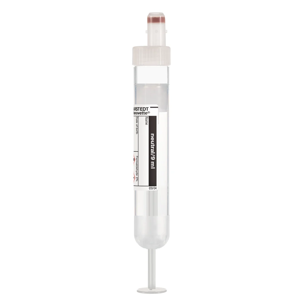 S-Monovette®, 9 ml, for Formalin system, (LxØ): 92 x 16 mm, with paper label