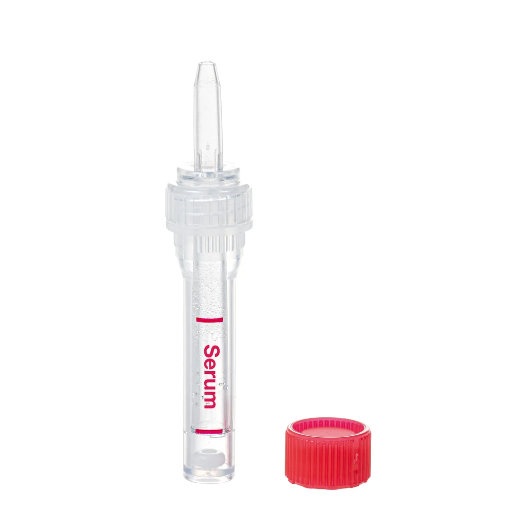 Multivette® 600 Serum CAT, 600 µl, cap red, screw cap
