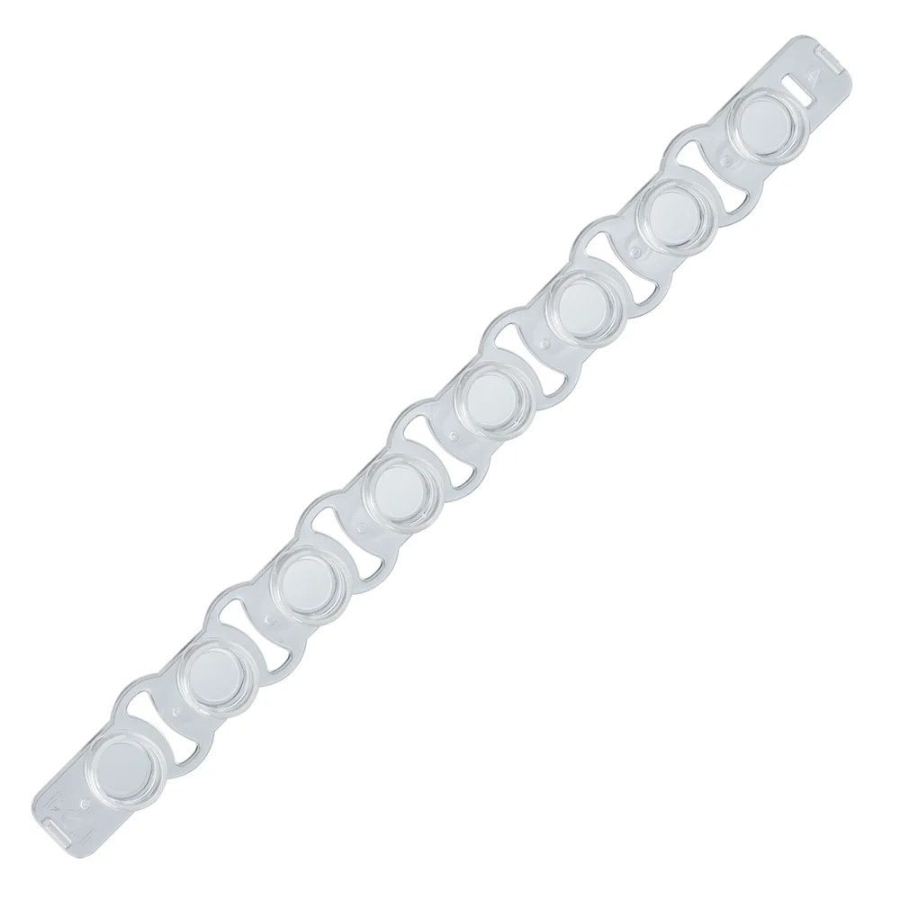 PCR strip of lids, PCR Performance Tested, PP, highly transparent, flat cap