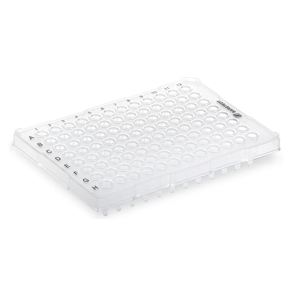 PCR plate half skirt, 96 well, transparent, High Profile, 200 µl, PCR Performance Tested, PP