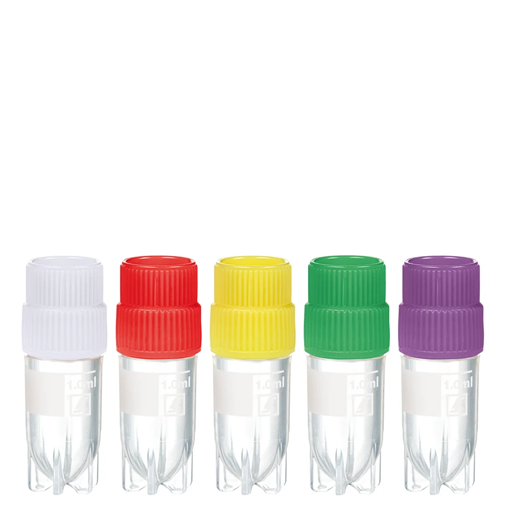 CryoPure tubes, 1 ml, QuickSeal screw cap, colour mix