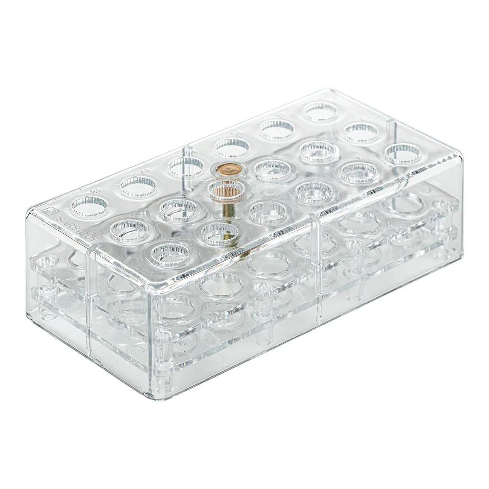 Rack, PC, format: 6 x 3, suitable for tubes, S-Monovette® 15 mm and 13 mm Ø